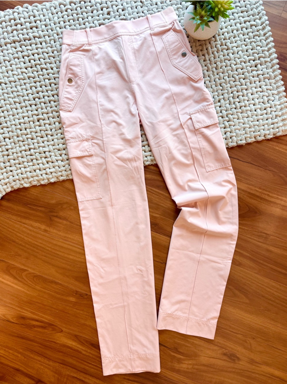 Athleta Light Pink Cargo Track Pants